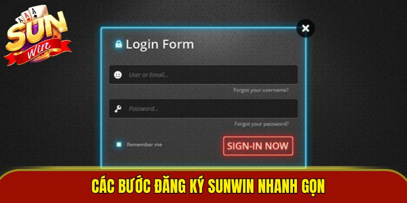 Các bước đăng ký Sunwin nhanh gọn