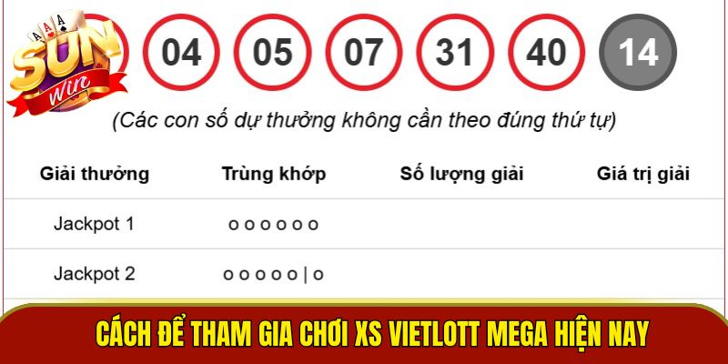 Cách để tham gia chơi XS Vietlott Mega hiện nay