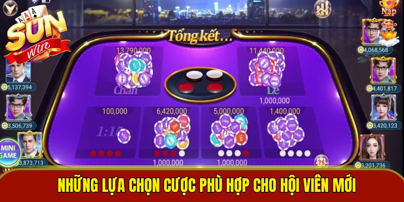 Những lựa chọn cược phù hợp cho hội viên mới 